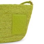 LOEWE MINI SLIT CLUTCH BAG IN RAFFIA AND CALFSKIN
