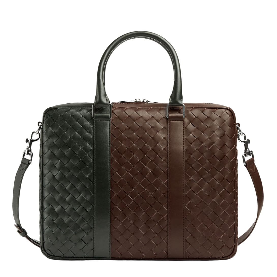 BOTTEGA VENETA LARGE INTRECCIATO BRIEFCASE 1 BOTTEGA VENETA LARGE INTRECCIATO BRIEFCASE