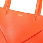 LOEWE PUZZLE FOLD TOTE BAG IN SHINY CALFSKIN