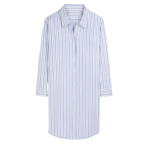 DRIES VAN NOTEN COTTON SHIRT DRESS LIGHT BLUE
