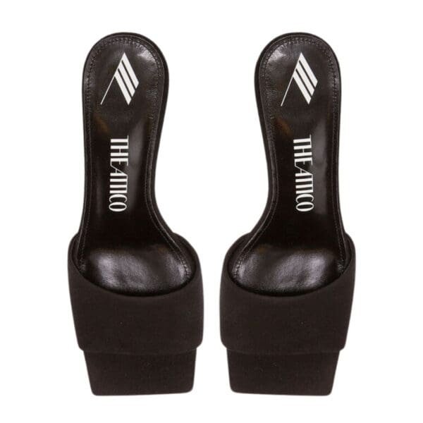 THE ATTICO ''CHEOPE'' BLACK AND SILVER MULE