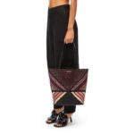 LOEWE PUZZLE FOLD TOTE BAG IN RAFFIA