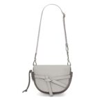 LOEWE SMALL GATE CUAL BAG IN SOFT CALFSKIN AND JACQUARD