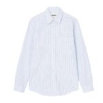 NANUSHKA KALEB STRIPED COTTON SHIRT BLUE