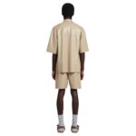 NANUSHKA MANCE OKOBOR ALT-LEATHER SHIRT ASHY TAUPE