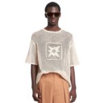 NANUSHKA ESTIENNE CROCHET LACE T-SHIRT WHITE