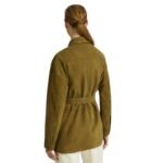 YVES SALOMON SAFARI JACKET IN DOUBLE-SIDED VELOUR LAMB LEATHER
