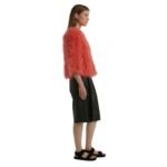 YVES SALOMON CROPPED FEATHER JACKET