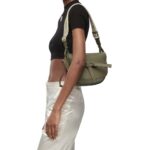 LOEWE SMALL GATE BAG IN SOFT CALFSKIN AND JACQUARD