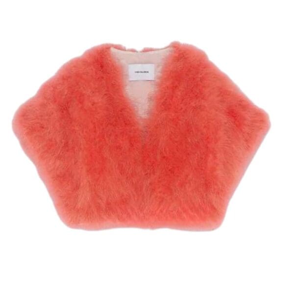 YVES SALOMON CROPPED FEATHER BOLERO