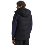 YVES SALOMON LORO PIANA FABRIC DOWN GILET WITH MINK TRIM