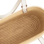 LOEWE SMALL SQUARE BASKET BAG IN RAFFIA AND CALFSKIN