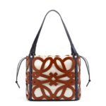 LOEWE ANAGRAM CUT OUT TOTE BAG IN CALFSKIN