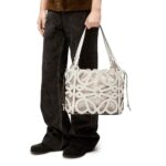 LOEWE ANAGRAM CUT OUT TOTE BAG IN CALFSKIN