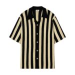 NANUSHKA ZIKO TERRY-KNIT SHIRT BLACK/PALE