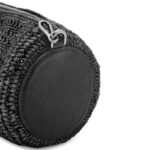 LOEWE LARGE BRACELET CLUTCH BAG IN RAFFIA AND CALFSKIN