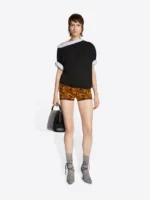 DRIES VAN NOTEN DOUBLE LAYERED TEE BLACK