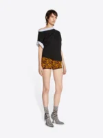 DRIES VAN NOTEN DOUBLE LAYERED TEE BLACK