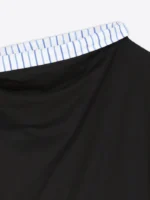 DRIES VAN NOTEN DOUBLE LAYERED TEE BLACK