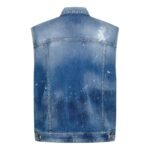 DSQUARED2 MEDIUM ICE SPOTS WASH DENIM OVER VEST