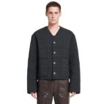 NANUSHKA VICO QUILTED TECH POPLIN JACKET BLACK
