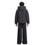 NANUSHKA HIDE HOOD TECH POPLIN HOODED PUFFER JACKET BLACK