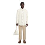 NANUSHKA MARLAS EMBROIDERED WASHED CANVAS JACKET NUDE