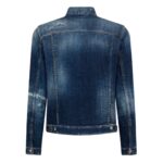 DSQUARED2 DARK RIPPED CAST WASH DENIM DAN JACKET