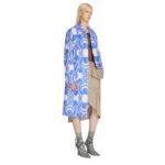 DRIES VAN NOTEN HAND QUILTED COAT BLUE