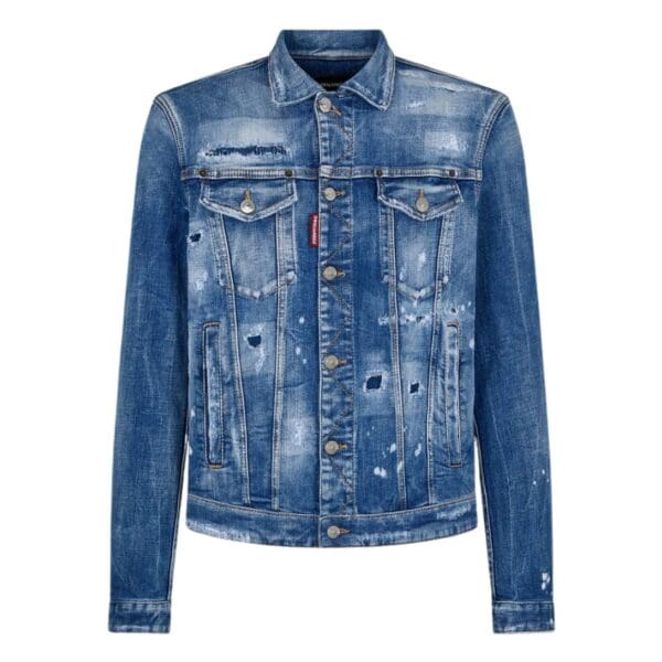 DSQUARED2 MENDED RIPS DAN DENIM JACKET