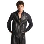 DSQUARED2 MIXED LEATHER BOMBER