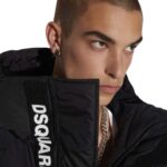 DSQUARED2 VELCRO LOGO ZIP PUFFER