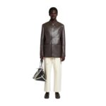 NANUSHKA DANICK REGENERATED LEATHER JACKET COFFEE BEAN
