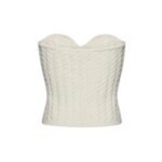 MAGDA BUTRYM CABLE KNIT CORSET IN CREAM