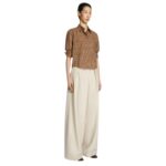 DRIES VAN NOTEN CHECKED SHIRT RUST