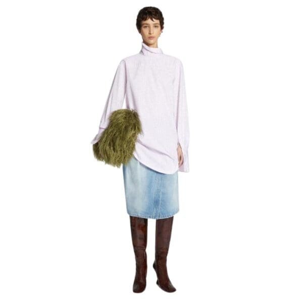 DRIES VAN NOTEN TURTLENECK SHIRT PINK