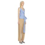 DRIES VAN NOTEN WRAPPED BOW TOP LIGHT BLUE