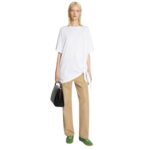 DRIES VAN NOTEN DRAPED KNOT TEE WHITE