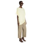 DRIES VAN NOTEN DRAPED KNOT TEE PAEL YELLOW