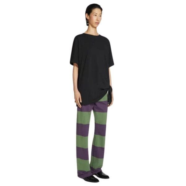 DRIES VAN NOTEN DRAPED KNOT TEE BLACK