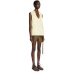DRIES VAN NOTEN SLEEVELESS TEE PALE YELLOW