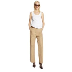 DRIES VAN NOTEN DRAPED TANK TOP WHITE
