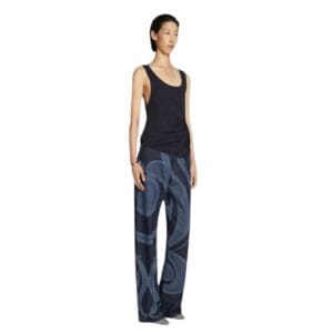 DRIES VAN NOTEN DRAPED TANK TOP NAVY