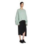 DRIES VAN NOTEN DRAPED SWEATSHIRT MINT