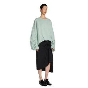 DRIES VAN NOTEN DRAPED SWEATSHIRT MINT