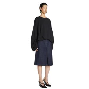 DRIES VAN NOTEN DRAPED SWEATSHIRT BLACK