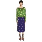 DRIES VAN NOTEN ASYMMETRICAL TOP GREEN