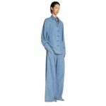 DRIES VAN NOTEN DENIM COCOON SHIRT LIGHT BLUE
