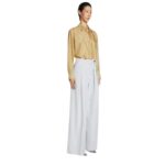 DRIES VAN NOTEN PRINTED SILK SHIRT PEACH