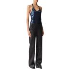 STOULS CHERRY LEATHER HALTER TOP